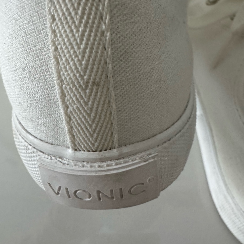 VIONIC White Comfortable Casual Canvas Lace-Up Sneakers Size 6.5 - Picture 7 of 9